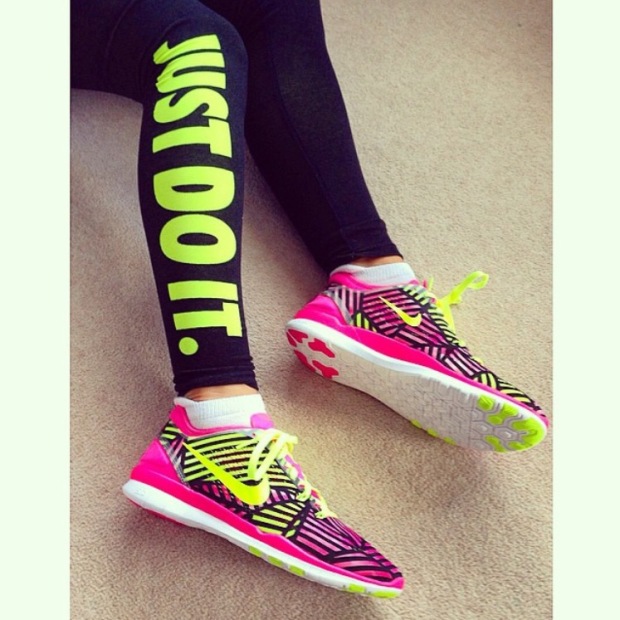 Nike Pink and Yellow